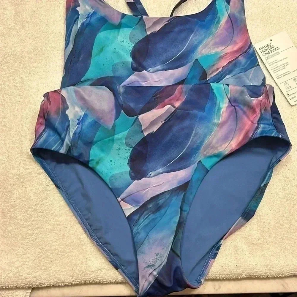 Athleta Malibu Printed One Piece Size Small - Picture 3 of 6